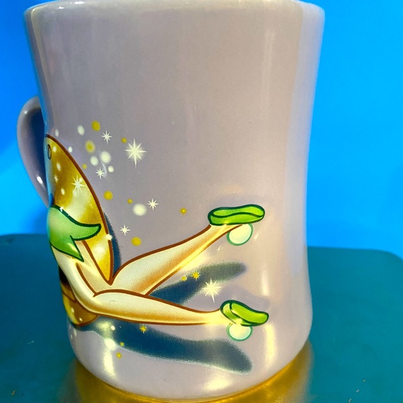DISNEY STORE EXCLUSIVE TINKER BELL 3-D CERAMIC MUG LAVENDER 16oz MUG - Picture 5 of 11